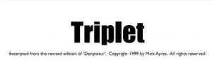 Triplet by Mick Ayres