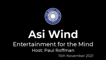 Asi Wind - Entertainment for the Mind - The Magic Circle Lecture 2021
