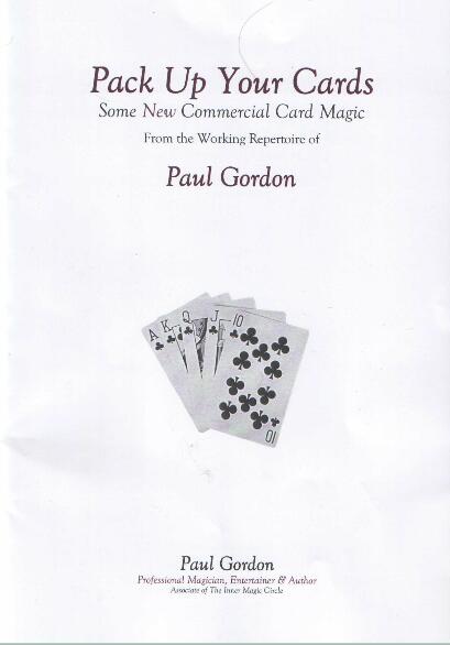 Pack Up Your Cards Vol 1 by Paul Gordon - Click Image to Close