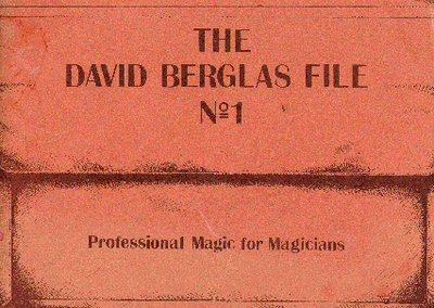 The David Berglas File 1 by Peter Warlock - Click Image to Close