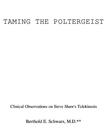 Taming The Poltergeist by Banachek - Click Image to Close